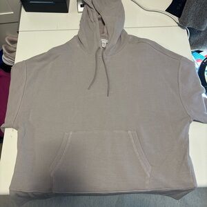 Athleta Balance Waffle Hoodie Purple Gray Gray Plus 1X